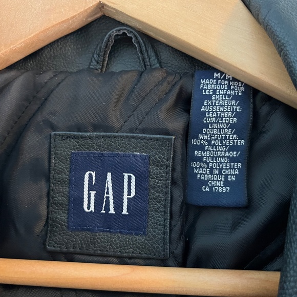 Vintage Gap Genuine Leather Jacket. Black. M - Picture 5 of 9
